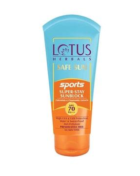 safe sun sports super stay sunblock sunscreen spf 70