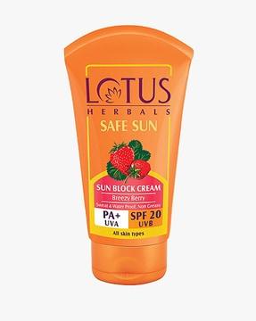 safe sun sun block cream pa+ spf20