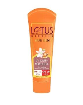 safe sun uv screen matte gel sunscreen pa+++ spf 50