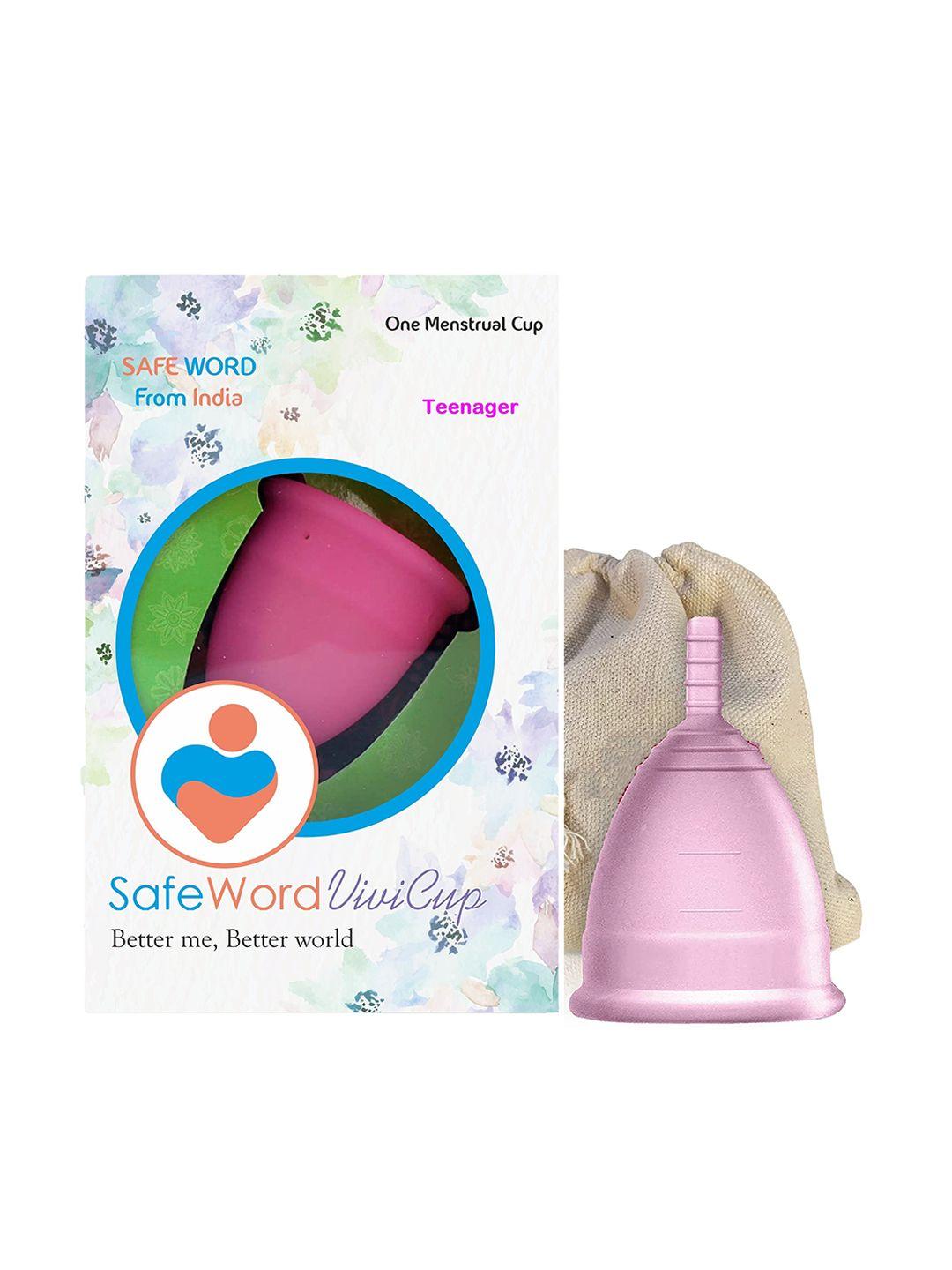 safeword pink better me better world menstrual cup - teenager