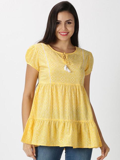 saffron-threads-yellow-printed-tunic