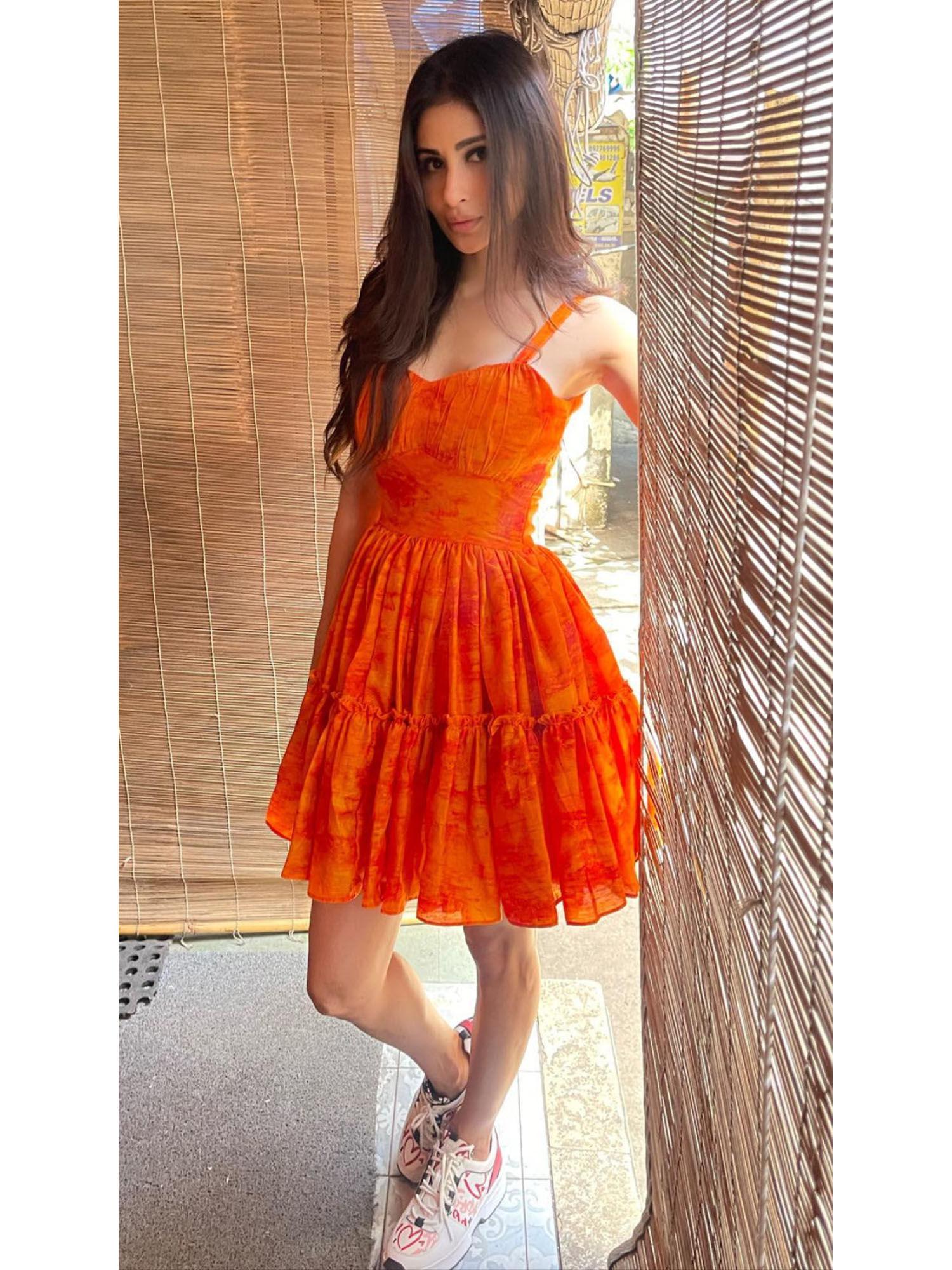 saffron short dress