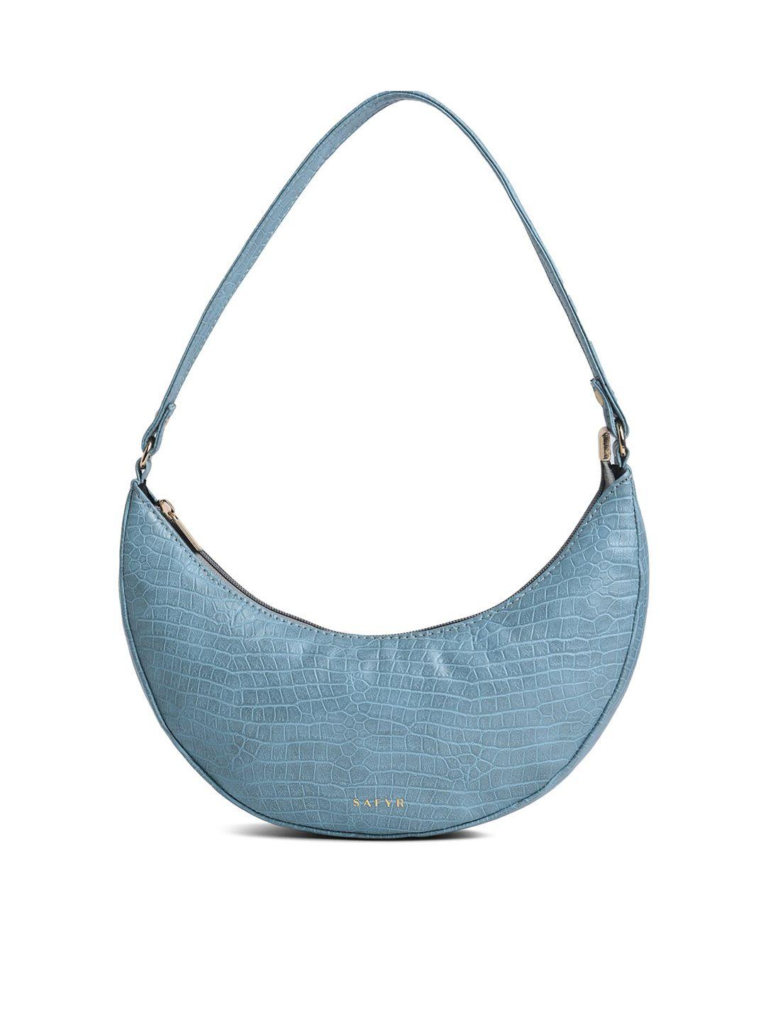 safyr textured half moon hobo bag