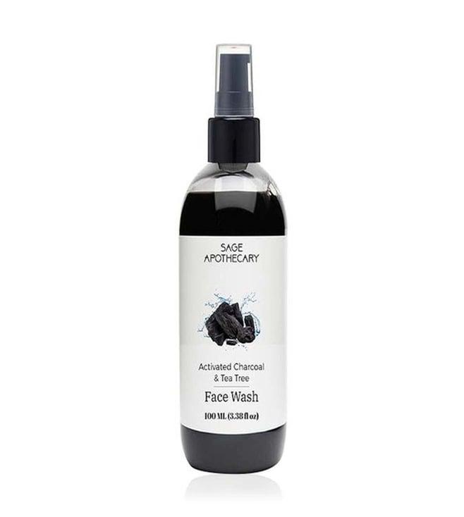 sage apothecary activated charcoal face wash - 100 ml