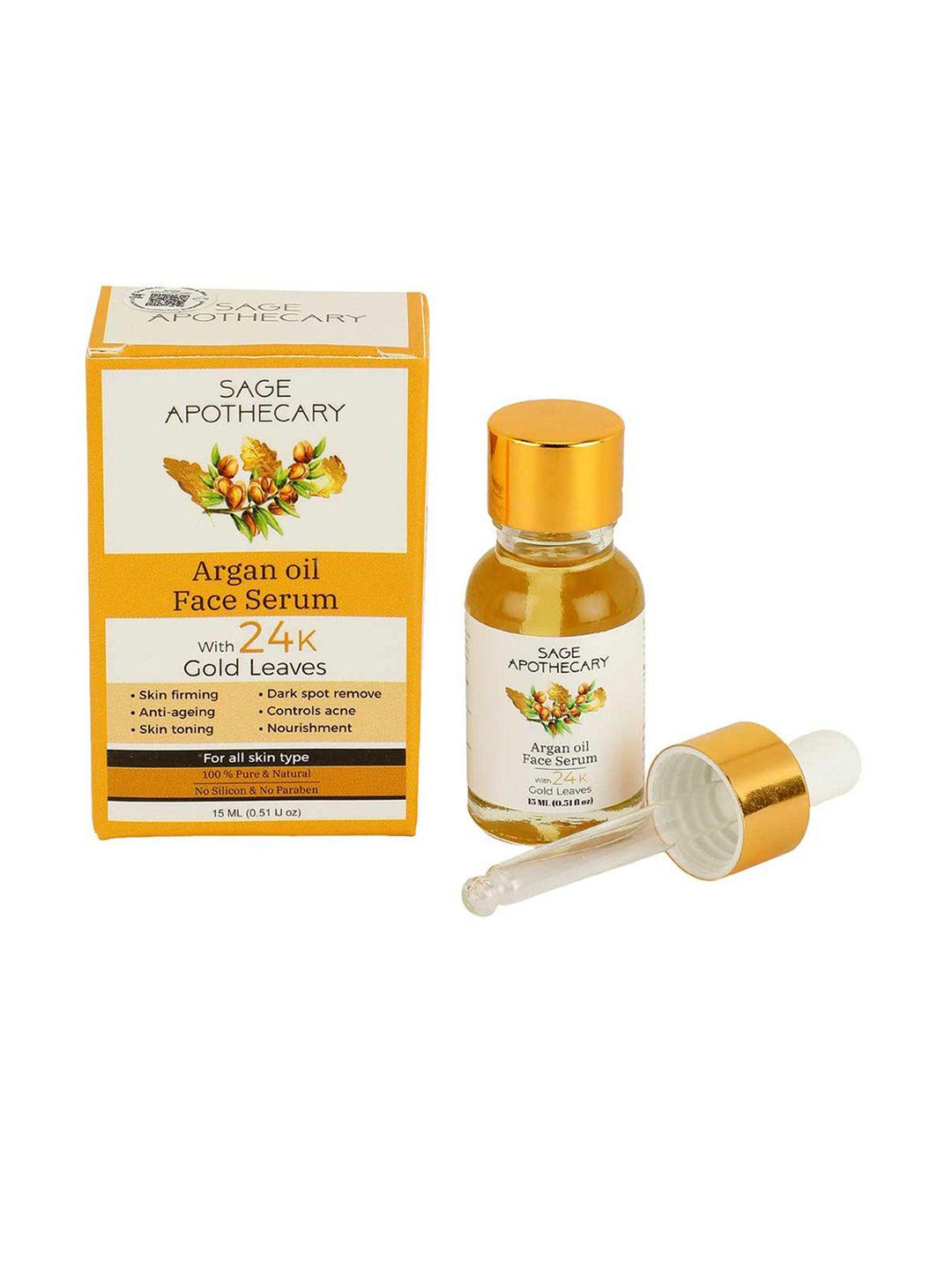 sage apothecary argan face oil with gold 15ml
