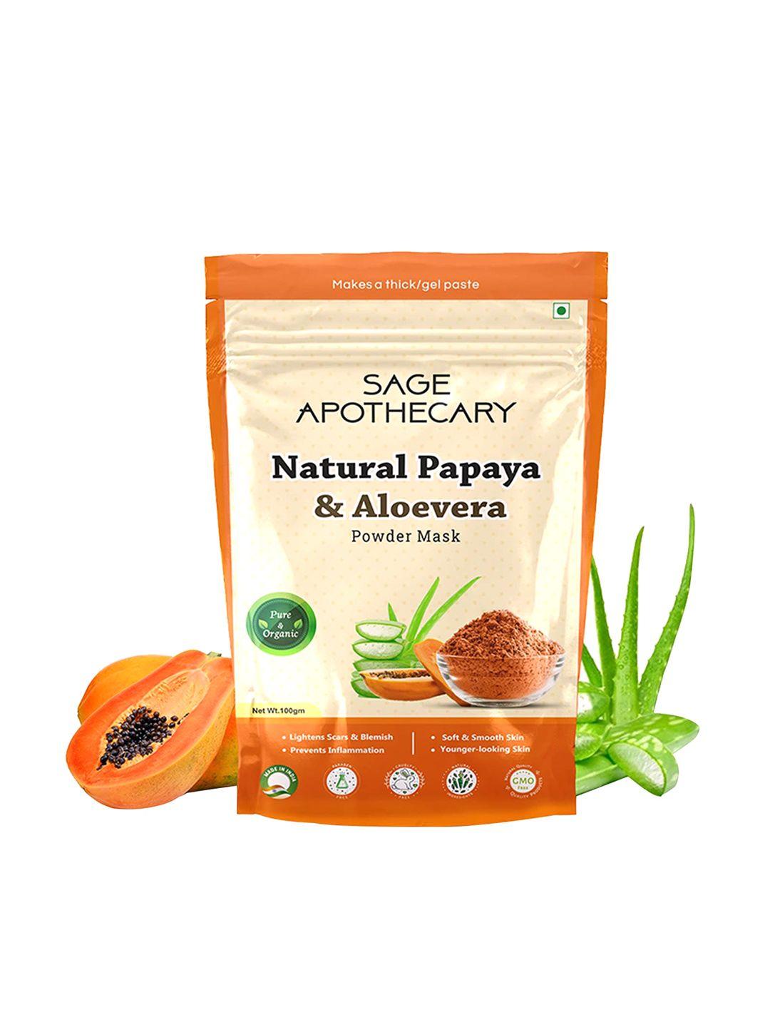 sage apothecary natural papaya & aloevera powder mask 100gm