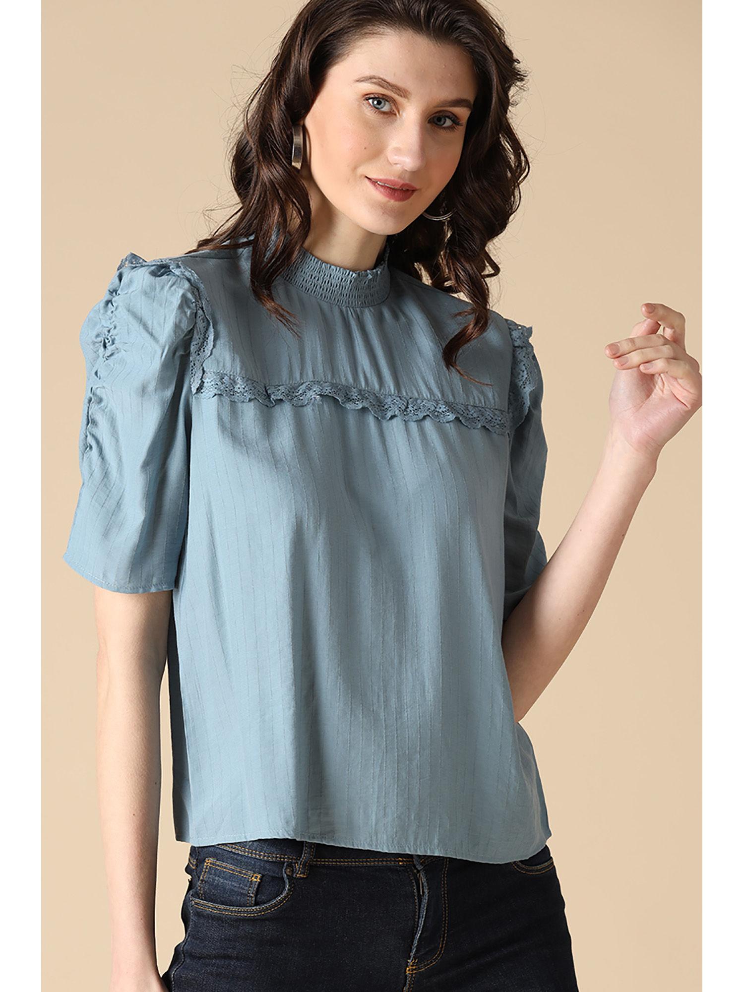 sage fashion poly crepe blouse