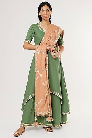 sage green embellished maxi dress