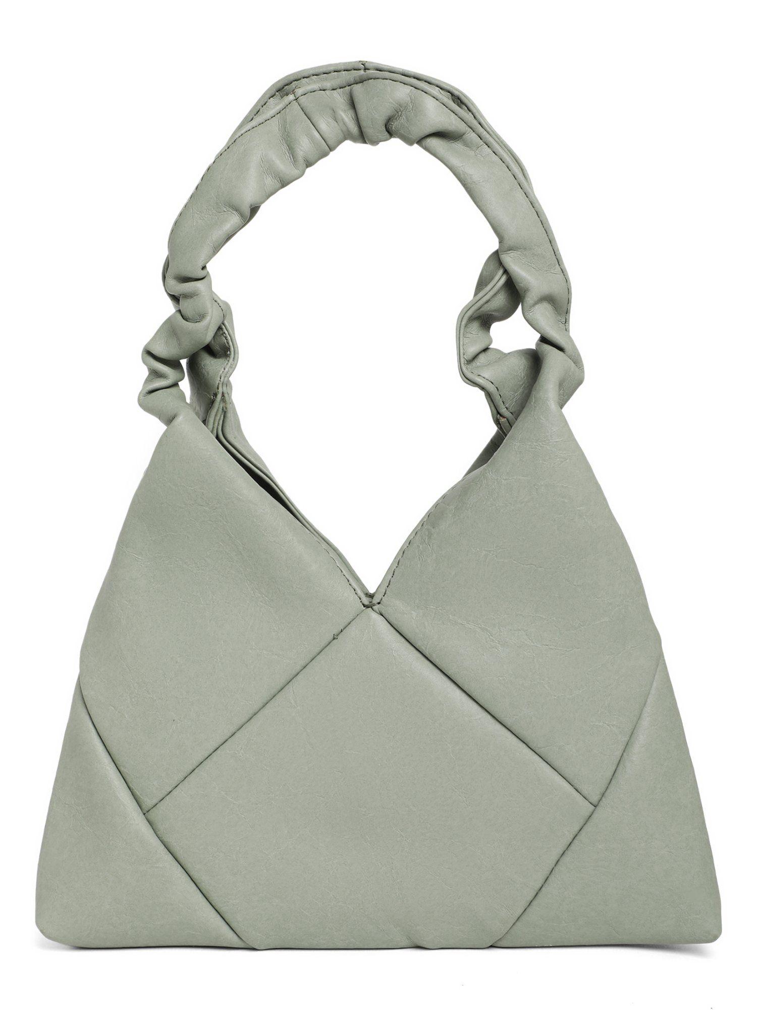 sage green quilted sweetheart bag