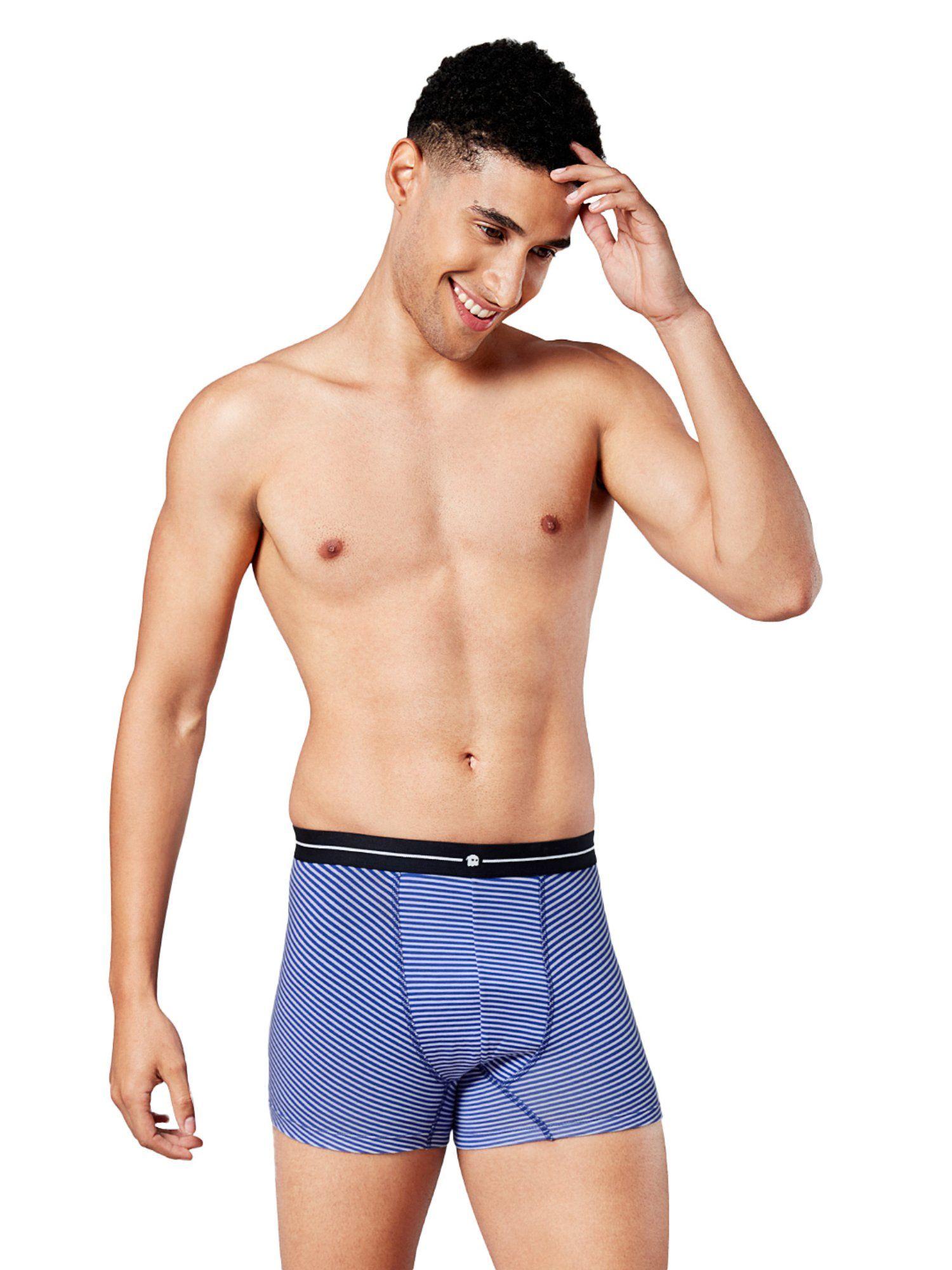 sailor stripes trunks underwear for men blue