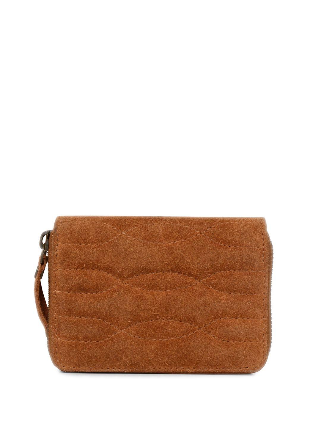saint g tan leather textured purse