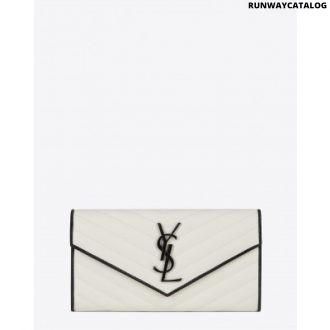 saint laurent large monogram flap wallet