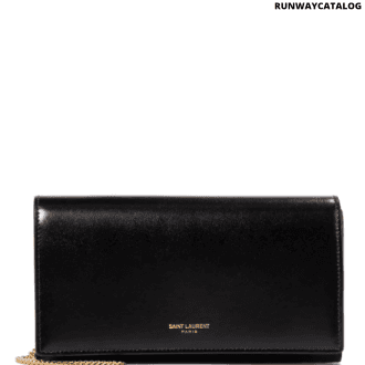 saint laurent leather wallet clutch