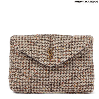 saint laurent loulou sintra small tweed clutch