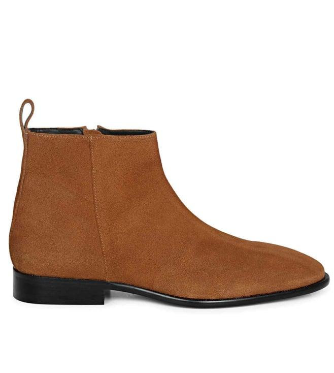 saint g alfie tan suede leather handcrafted chelsea boots