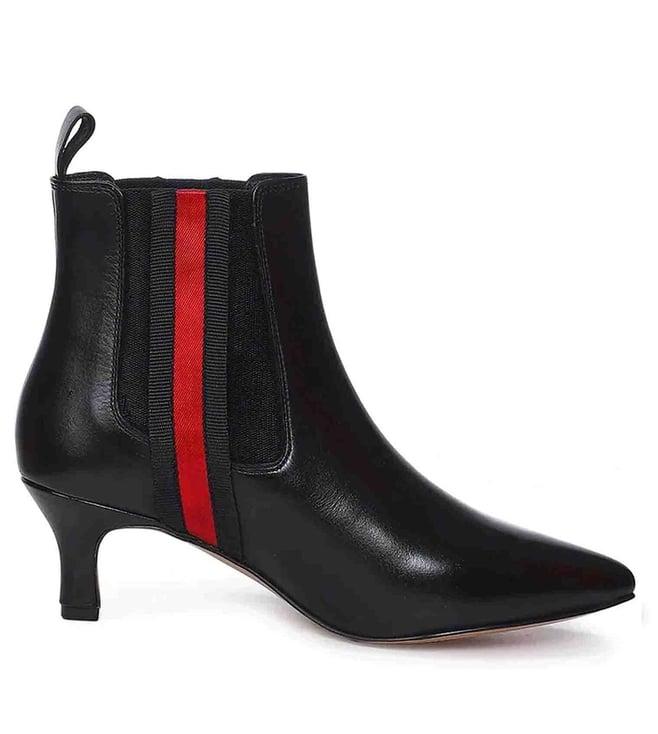 saint g ashlyn black premium leather ankle boots