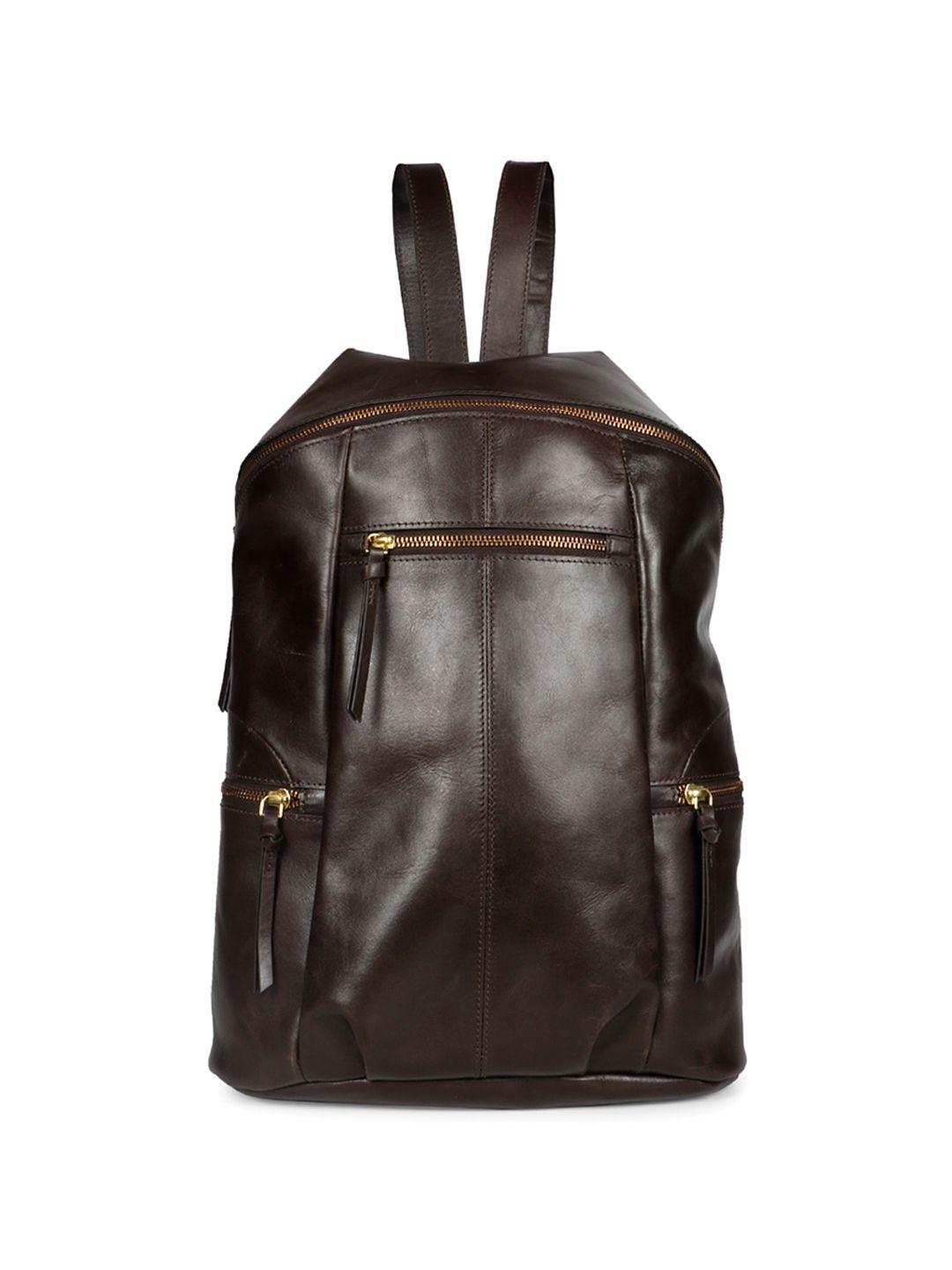 saint g brown leather backpack