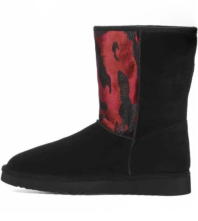 saint g burgundy flora camo fabric snug boots