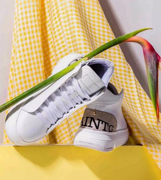 saint g dafne white leather handcrafted sneakers