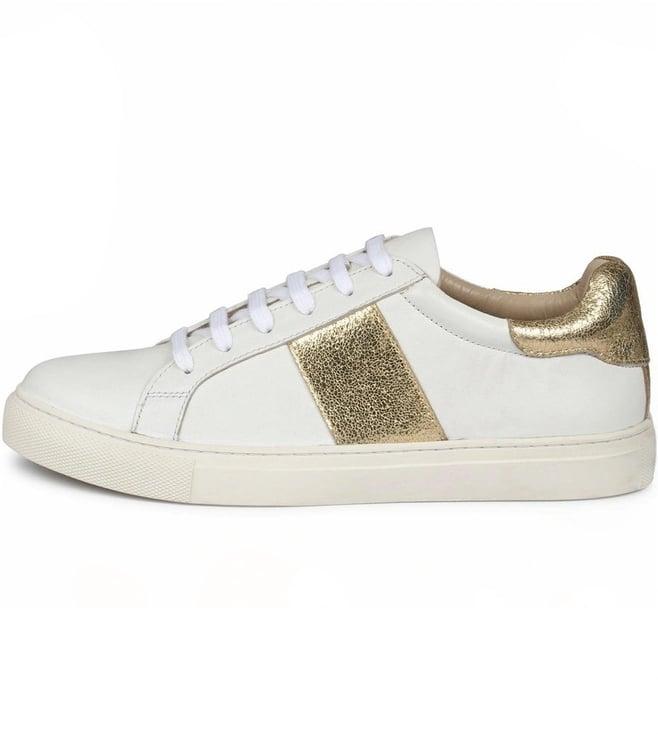 saint g elen white gold leather sneakers