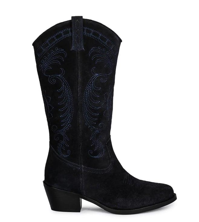saint g elodie stitched cobalt leather handcrafted cowboy boots