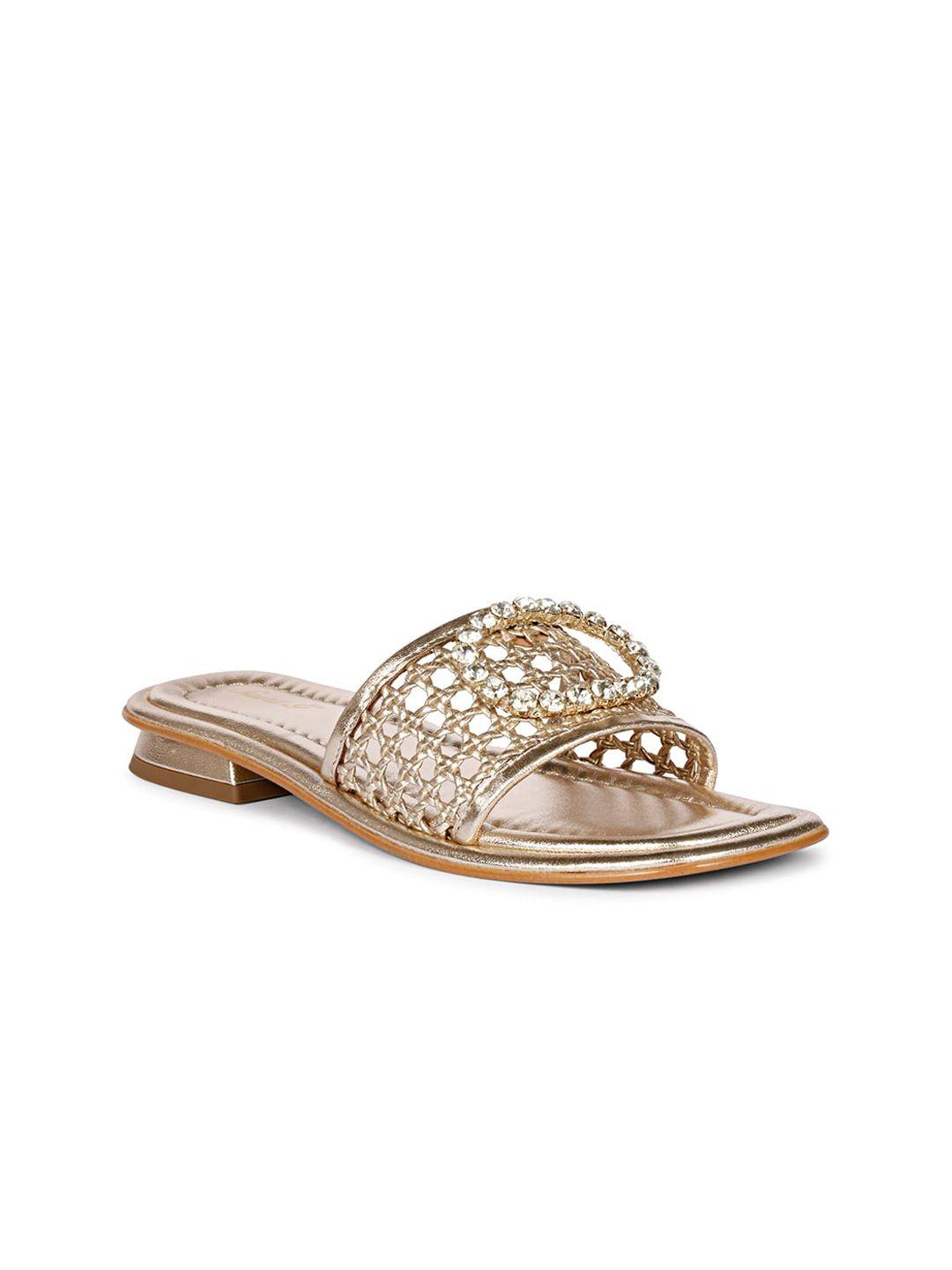 saint g embellished leather open toe flats