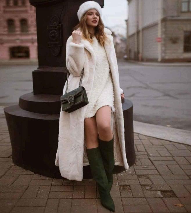 saint g erin green suede leather kitten heel long boots