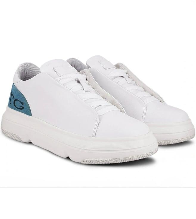 saint g fiore white leather handcrafted sneakers