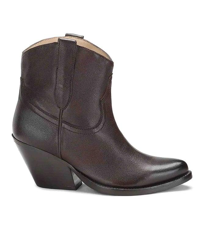 saint g giulia brown leather handcrafted ankle boots