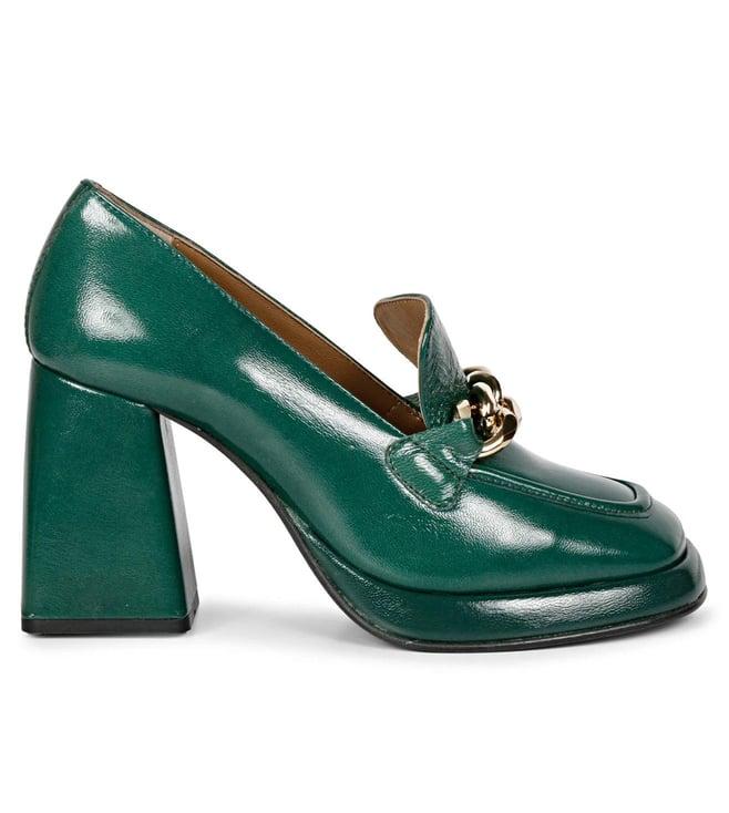 saint g green patent leather handcrafted moccasins