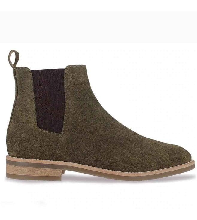 saint g grimoald olive suede chelsea boot