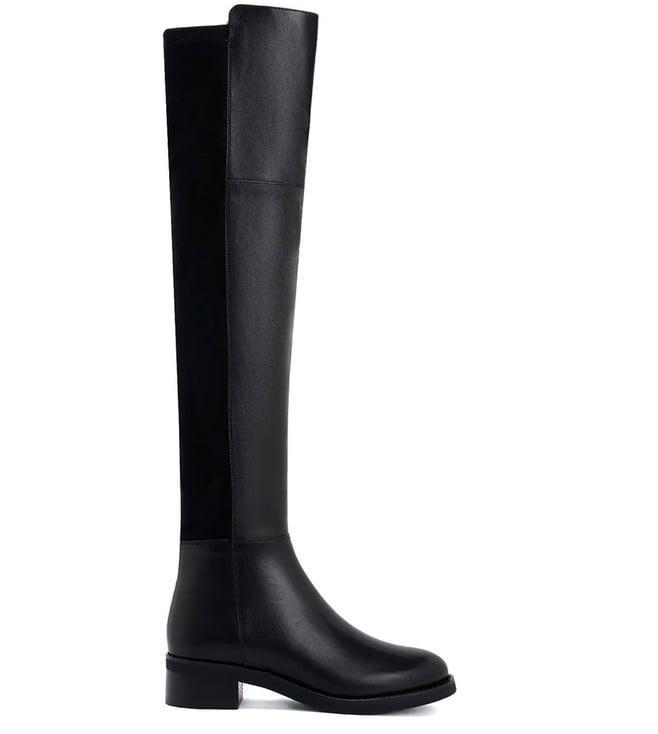 saint g kayleigh black leather above the knee boots