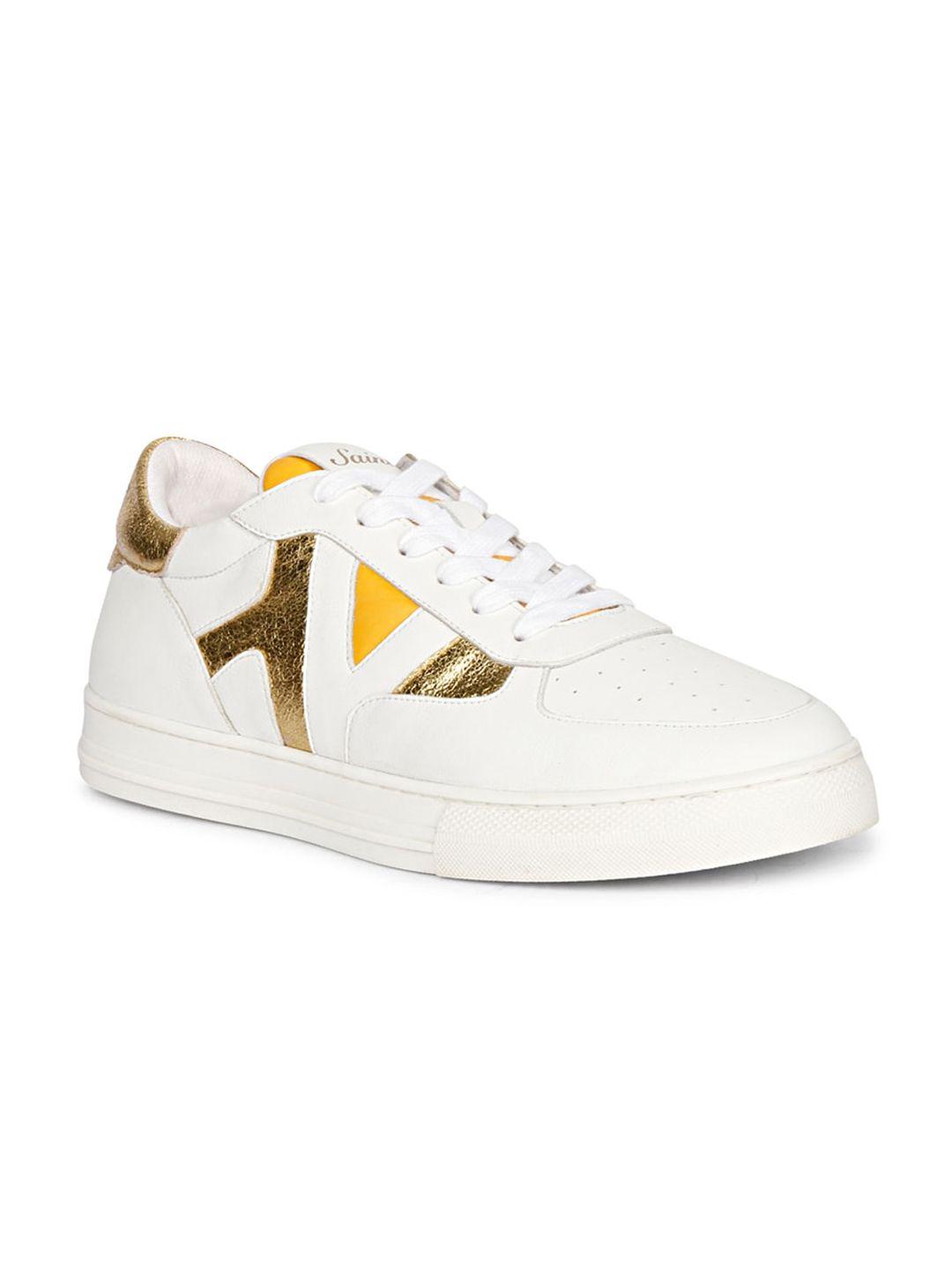 saint g men colourblocked leather sneakers