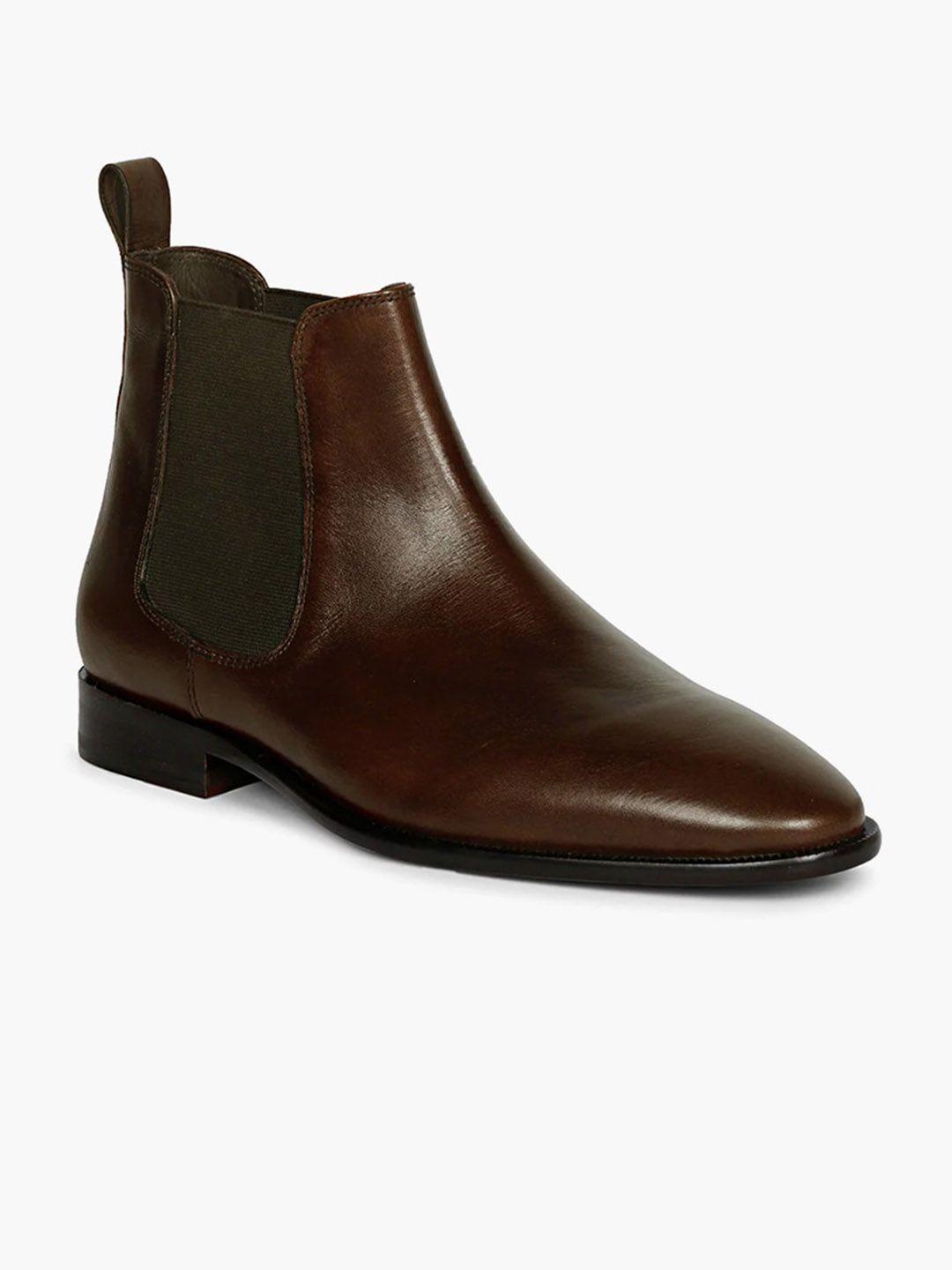 saint g men mid-top leather chelsea boots