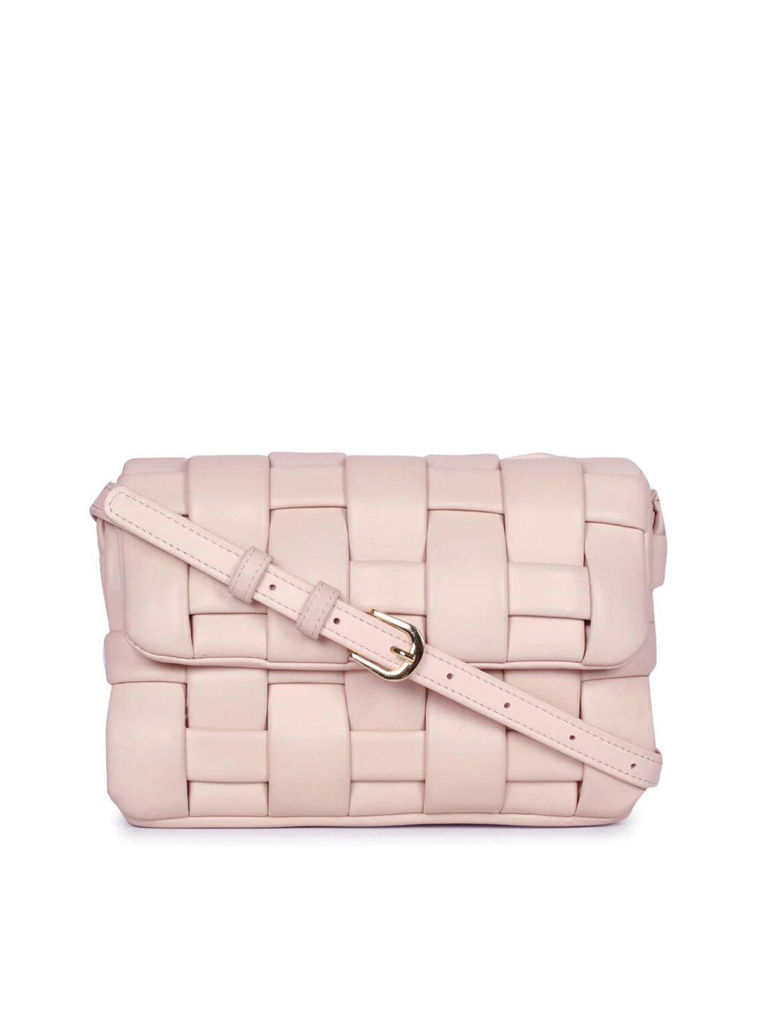 saint g textured leather structured sling bag with quilted