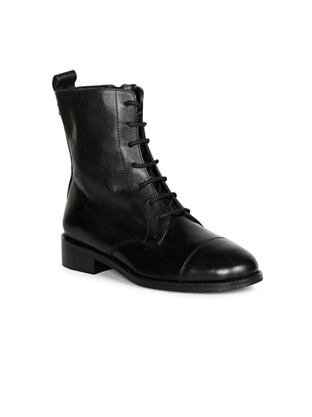 saint g women black leather winter boots