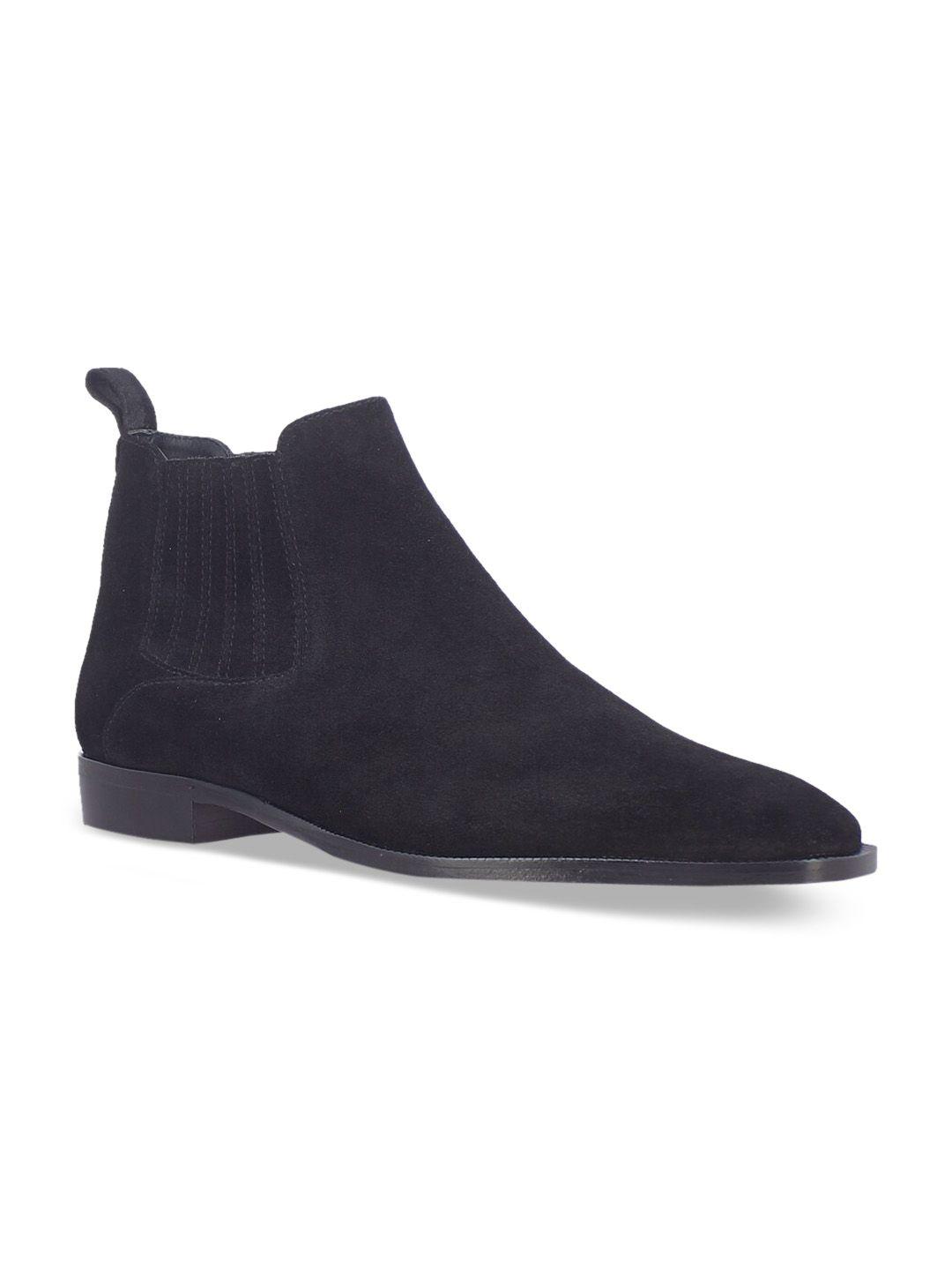 saint g women black suede chelsea boot