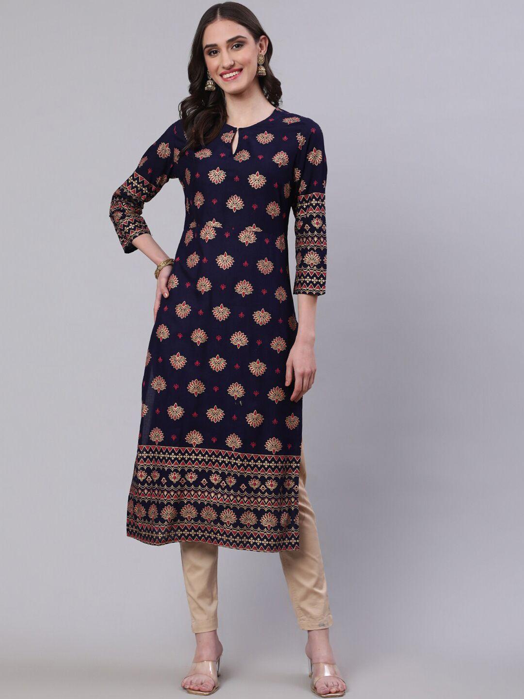 sak jaipur ethnic motifs printed kurta