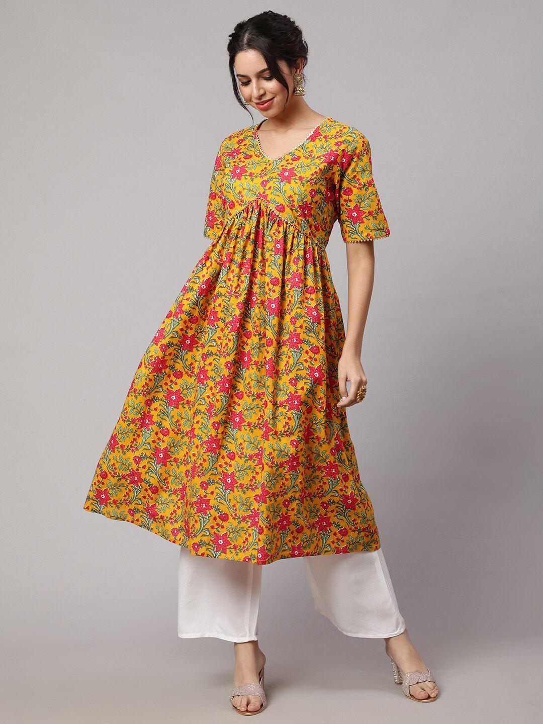 sak jaipur printed anarkali kurta