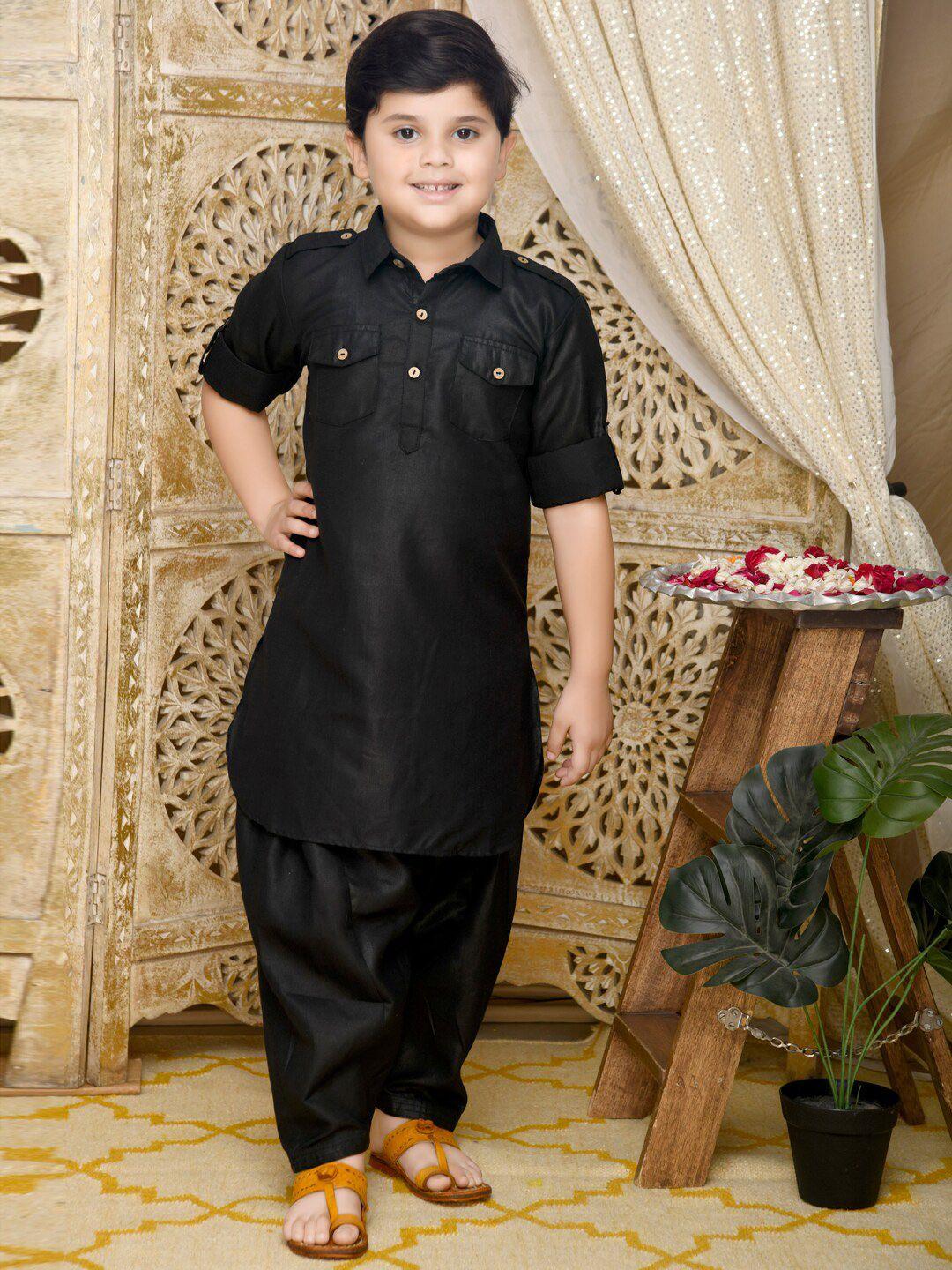 saka designs boys  pure cotton kurta with salwar
