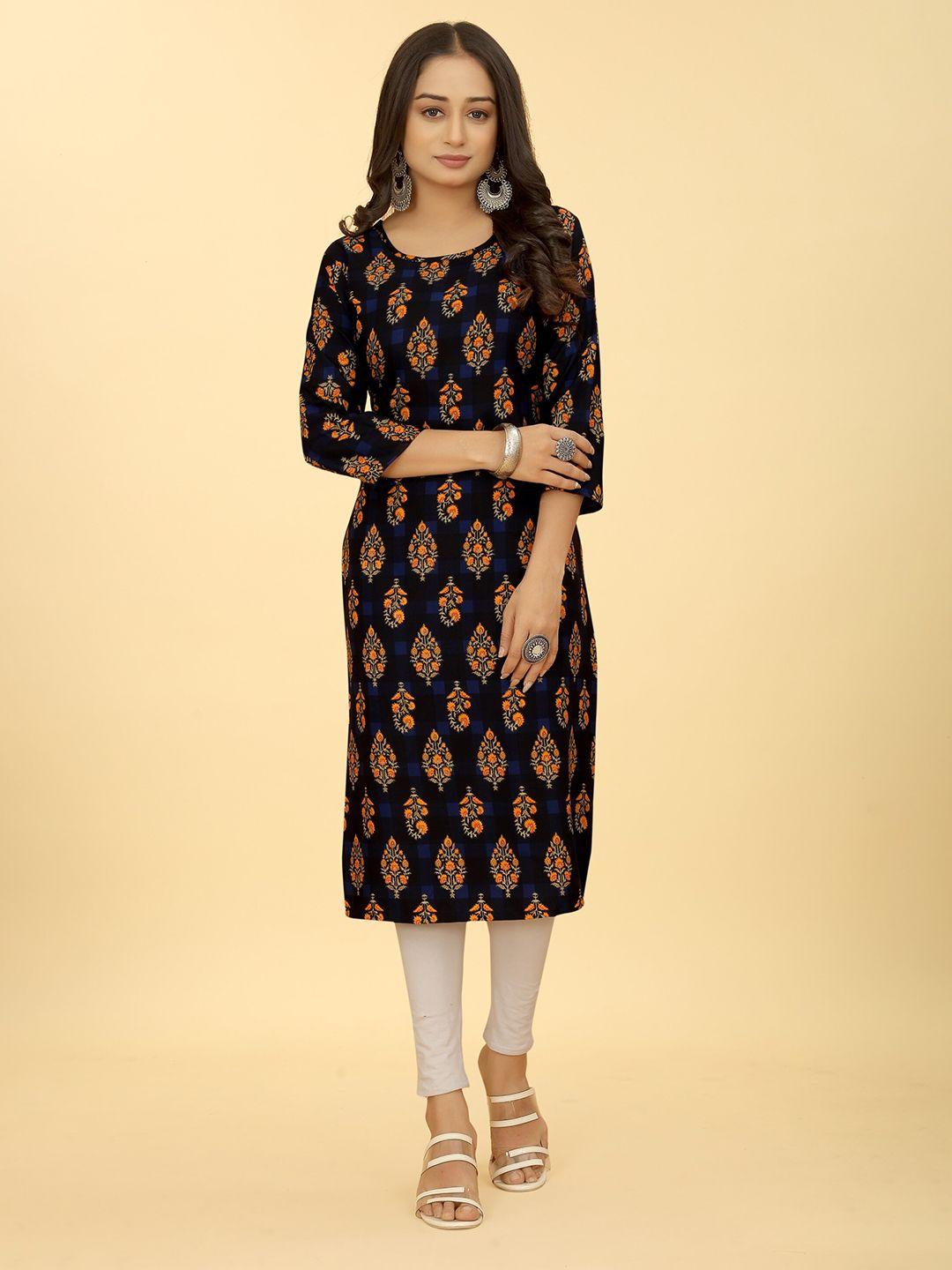 sakshipriya ethnic motif printed straight kurta