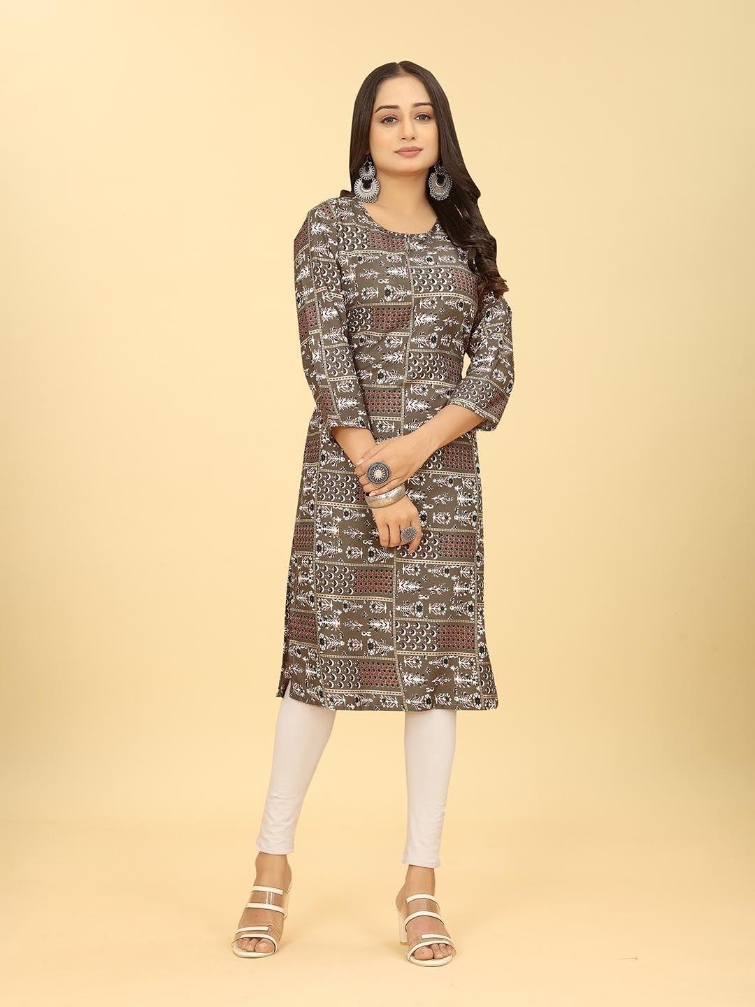 sakshipriya floral printed straight kurta