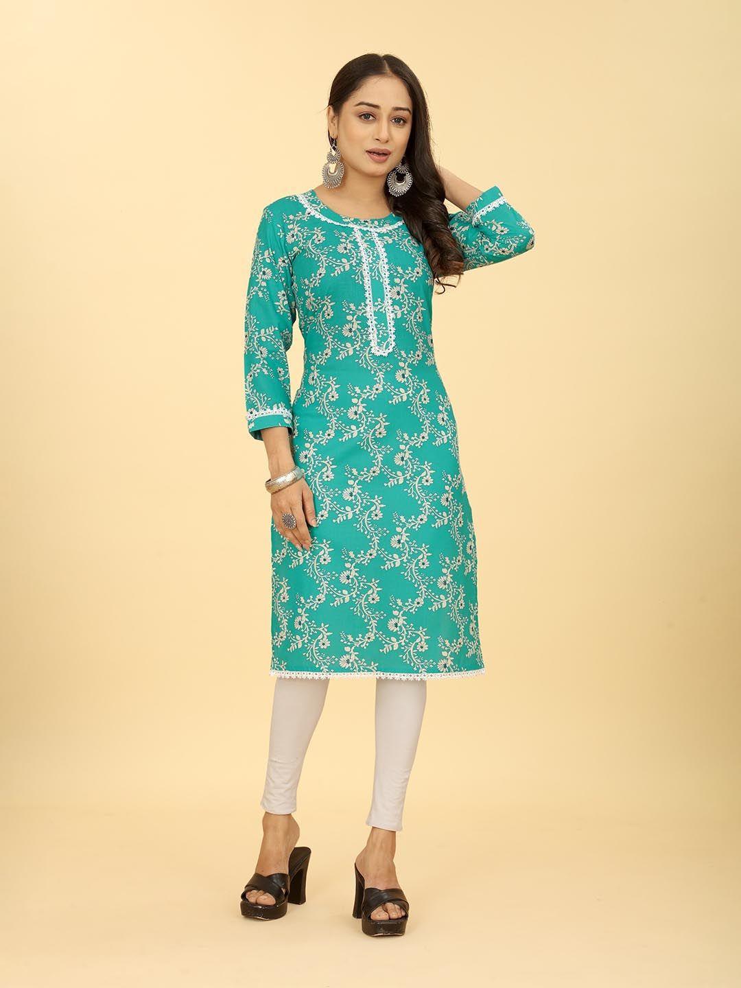 sakshipriya floral printed straight kurta