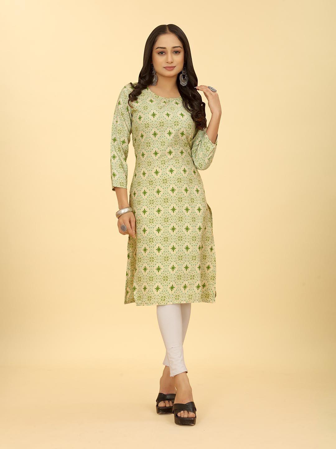 sakshipriya floral printed straight kurta