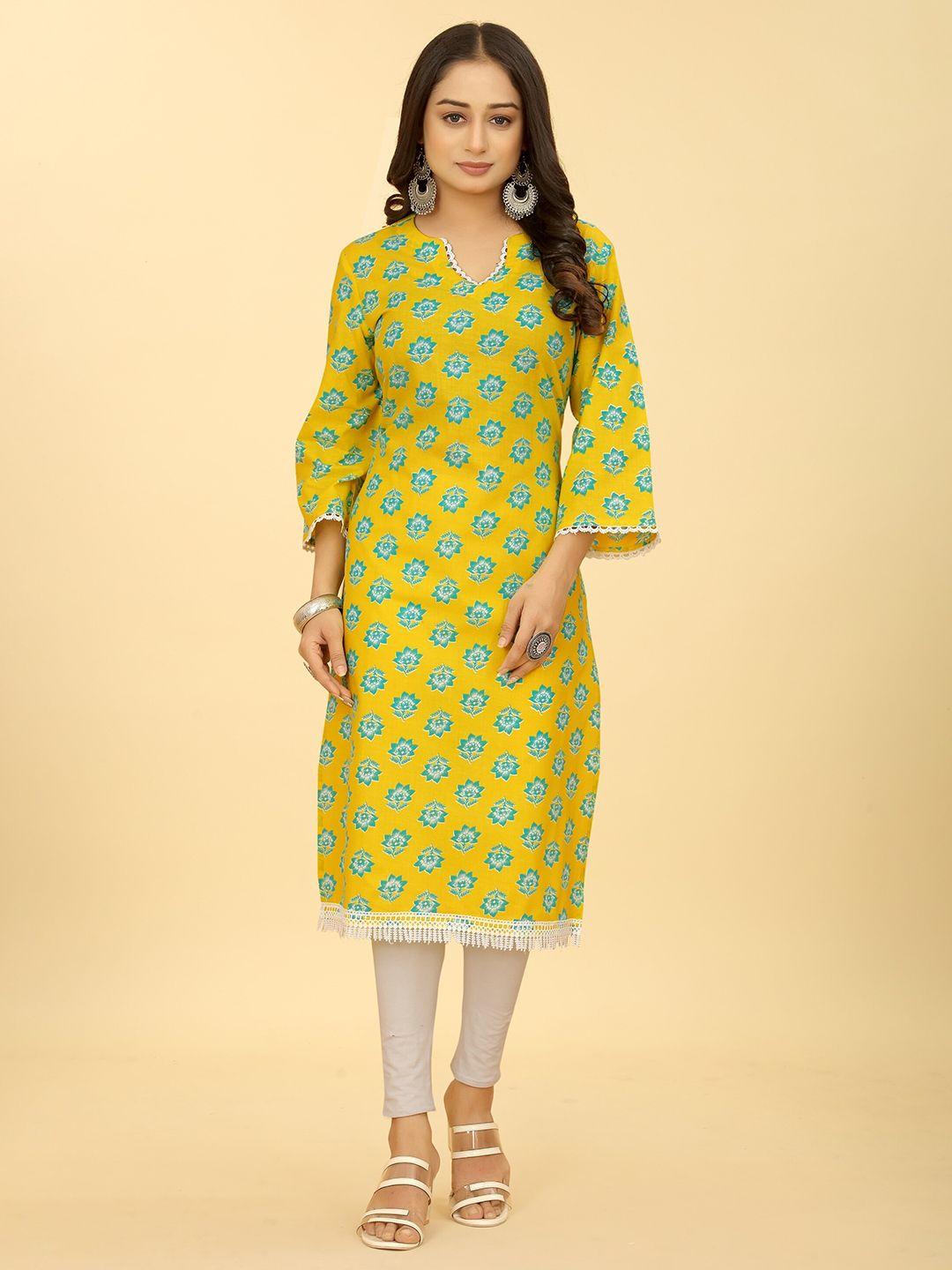 sakshipriya floral printed v-neck kurta