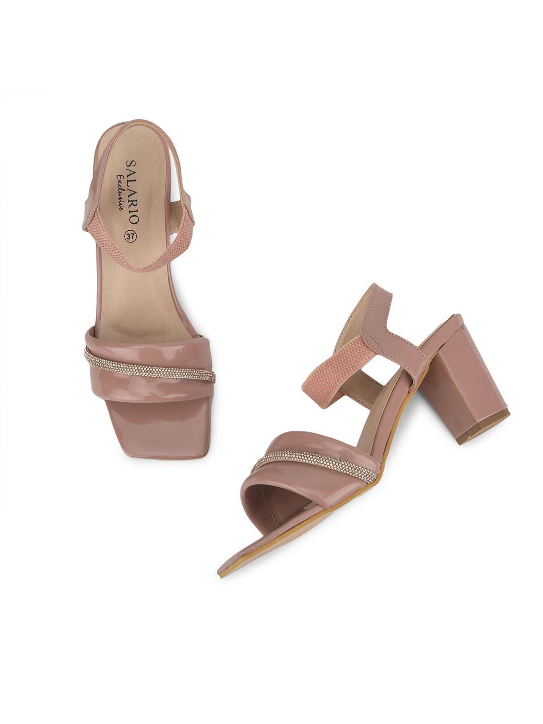 salario embellished block heels