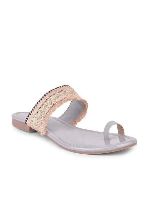 salario women's beige toe ring sandals