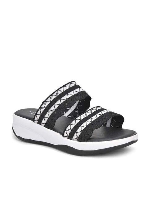 salario women's black casual wedges