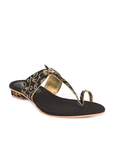 salario women's black toe ring sandals