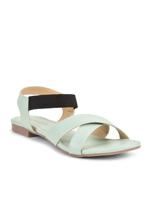 salario women's sea green ankle strap sandals